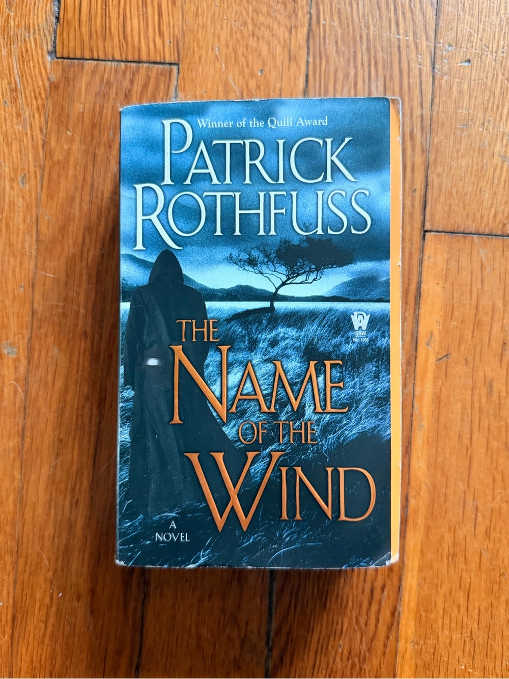 The Name of the Wind by Patrick Rothfuss — Blue Cover with Orange Title